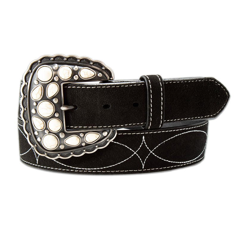 Women's Angel Ranch Black Roughout Belt D140010801