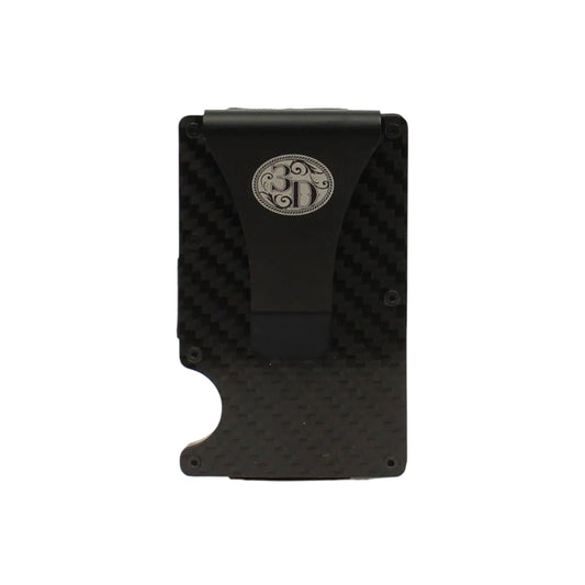 Men's 3D Black Carbon Fiber and Stainless Steel Smart Wallet D250002301 - Crazy House Western Wear