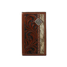 3D Men's Rodeo Wallet with Tooled Leather and Calf Hair Inlay