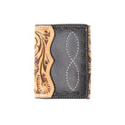 Men's 3D Trifold Style Black and Brown Genuine Leather Wallet D2500125107 - Crazy House Western Wear
