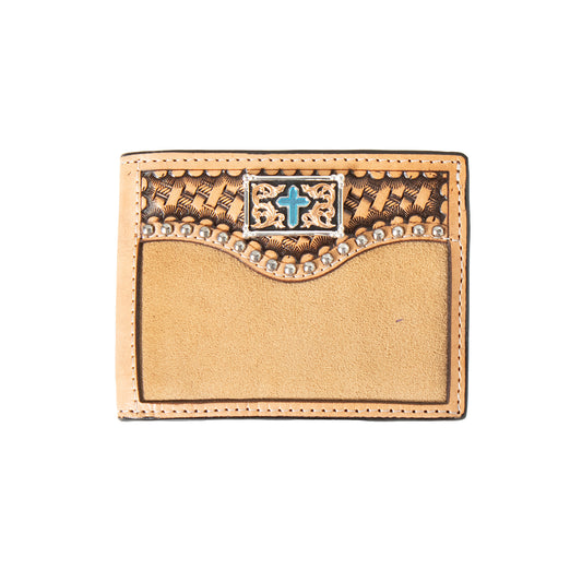 Men's 3D Bifold Flip Tan Genuine Leather Wallet D250012808 - Crazy House Western Wear