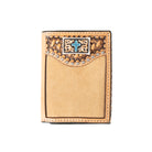 Men's 3D Trifold Style Tan Genuine Leather Wallet D250012908 - Crazy House Western Wear