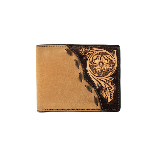 Men's 3D Bifold Flip Style Tan Genuine Leather Wallet D250013708 - Crazy House Western Wear