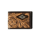 Men's 3D Bifold Money Clip Style Brown Wallet D250016002 - Crazy House Western Wear