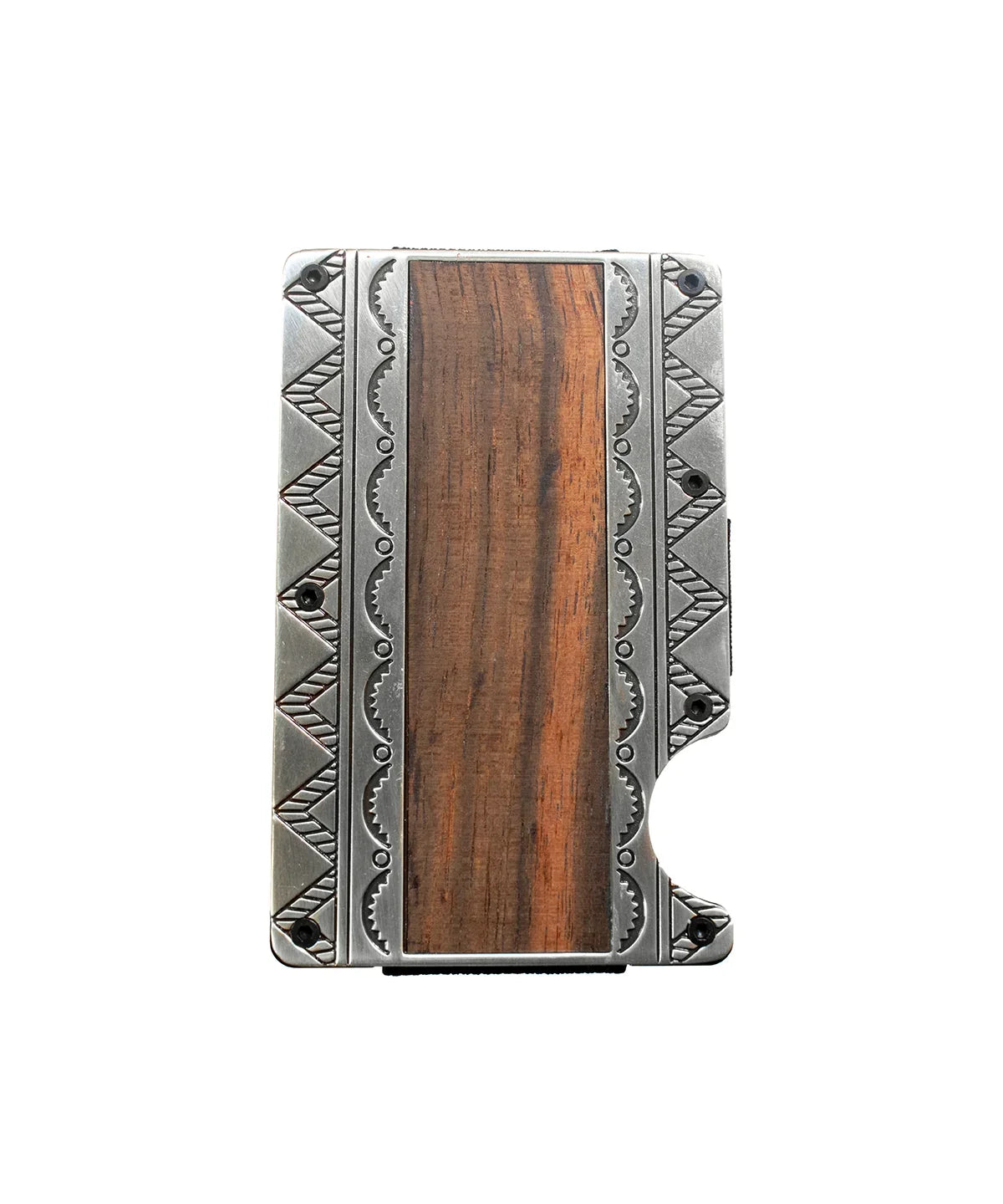 3D Men's Smart Wallet with Wood Inlay 