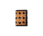 3D Men's Trifold Card Suit Brown Leather Wallet 