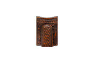 3D Men's Tan Basket Weave Overlay Money Clip Wallet 