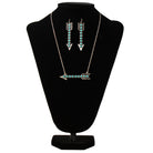 Men's Silver Strike Turquoise Arrow Pendant with Matching Earrings D450023733