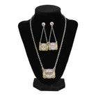 Women's Silver Strike Gold Stars and "Howdy" Necklace and Earrings Set D450024697
