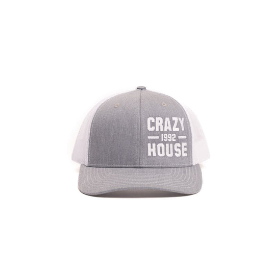 Crazy House Unisex Grey and White Snapback with Stitching - Crazy House Western Wear