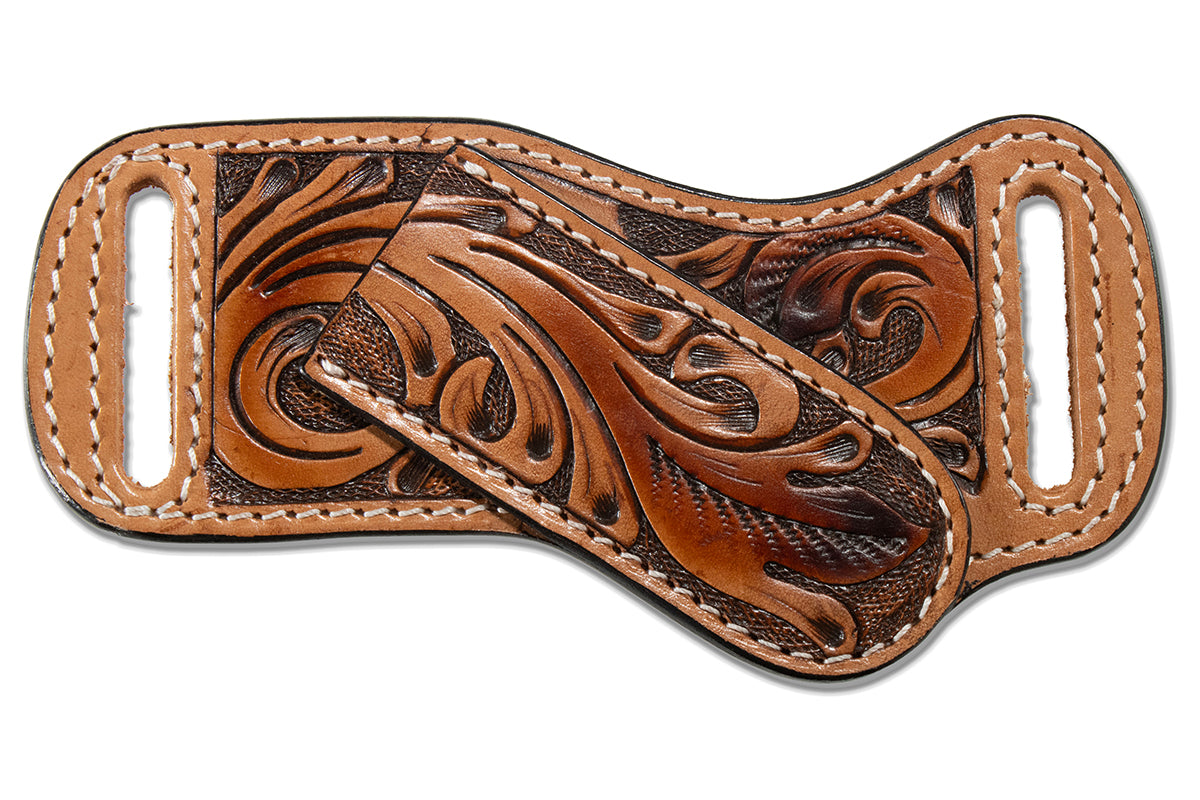 3D Men's Brown Tooled Leather Knife Sheath 