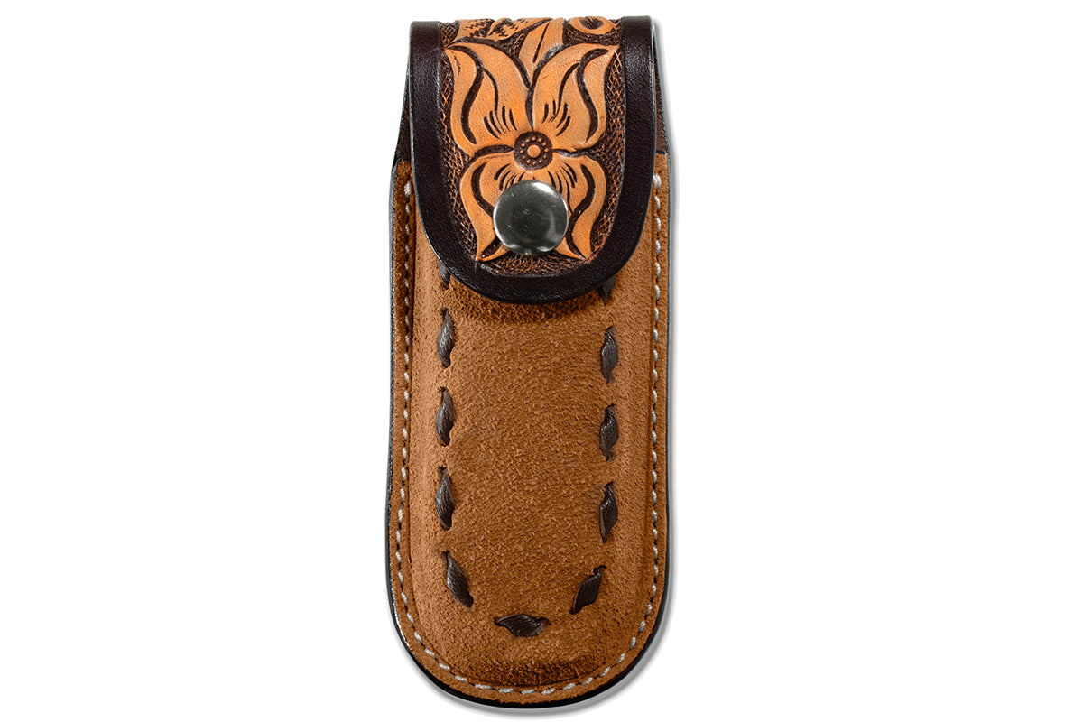 3D Tan Closed Style 100% Leather Knife Sheath D8403508