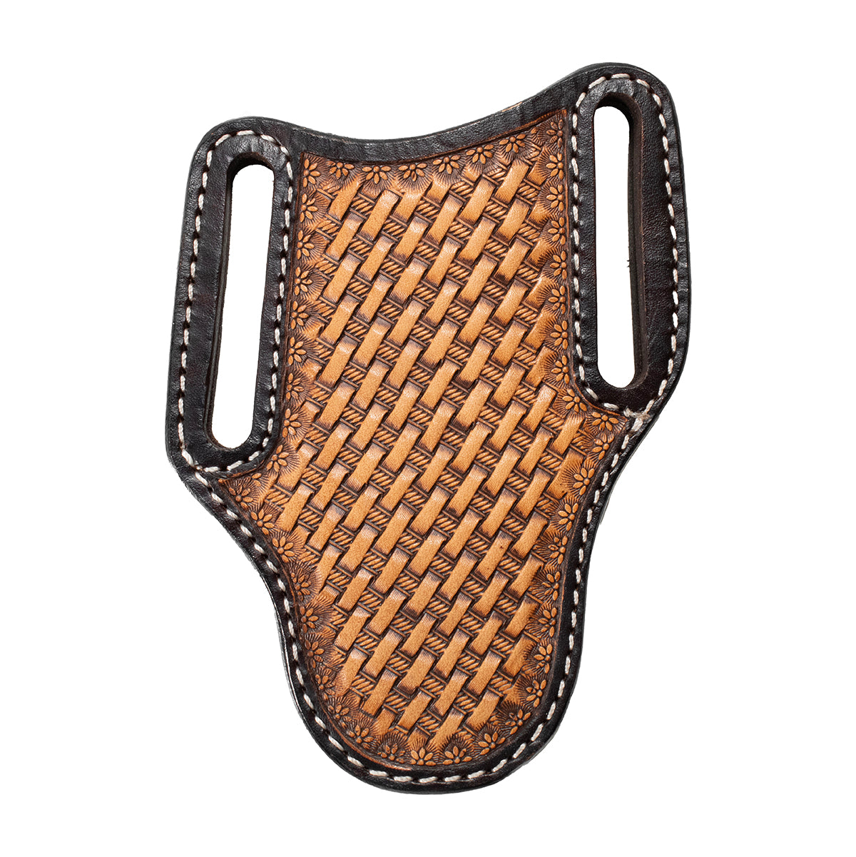 3D Men's Basket Weave Embossed Knife Sheath 