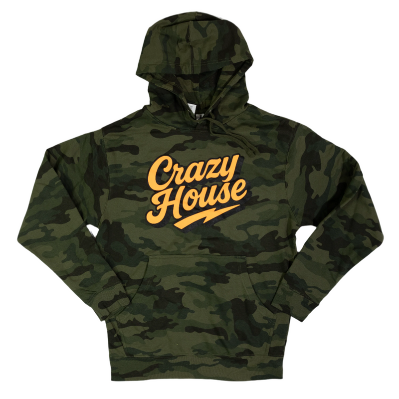 Crazy House Stacked Script Hoodie