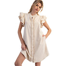 Women's ee:some Snow Washed Button Down Mini Dress DK14205 - Crazy House Western Wear