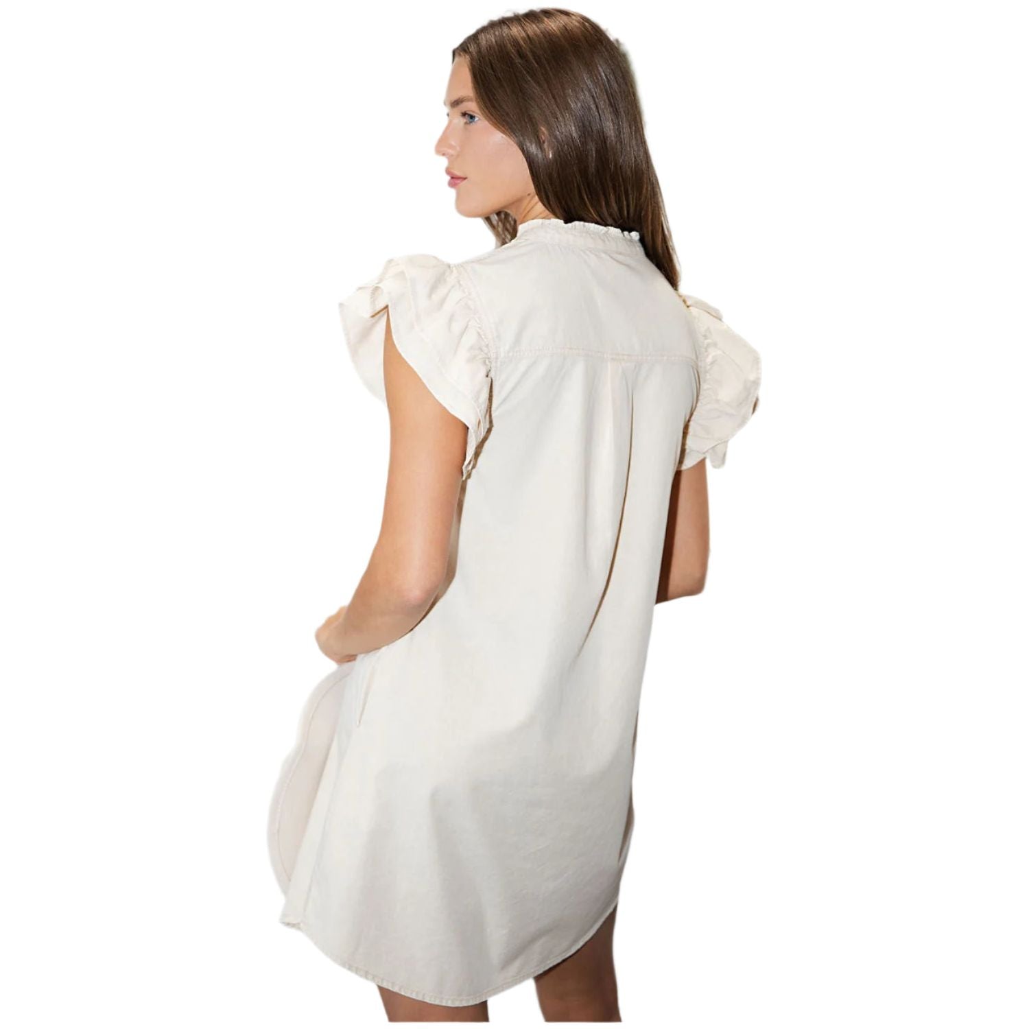 Women's ee:some Snow Washed Button Down Mini Dress DK14205 - Crazy House Western Wear