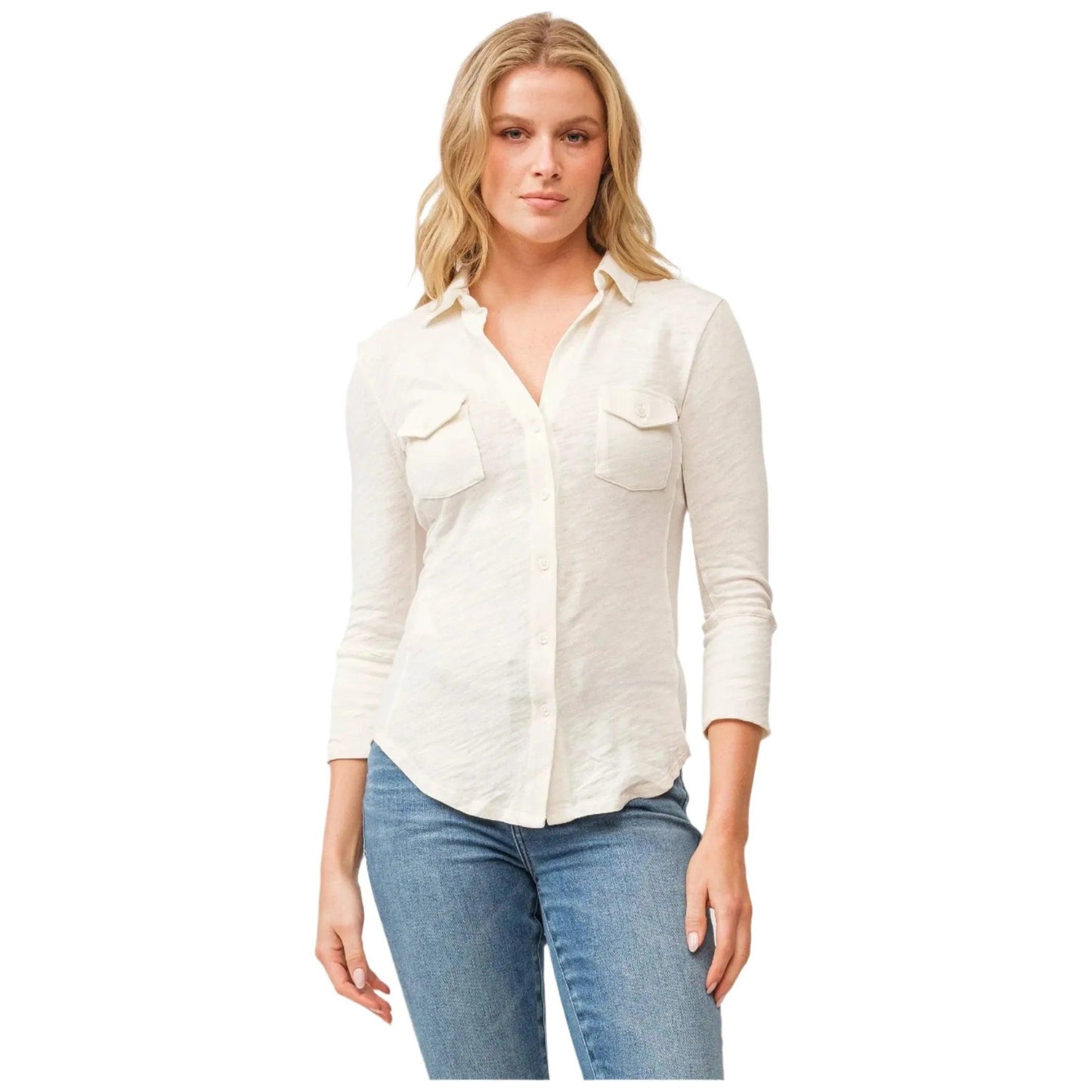 Women's DearJohn Fedora Button Down Slim Fit Shirt DKN2138ATW