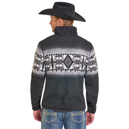 Men's Panhandle Fleece Border Aztec Pullover DM91C06185