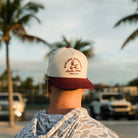 Men's Burlebo Cream and Maroon Classic Duck Cap C-CDUCK