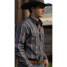 Men's Hooey Dos Sol Pearl Snap Shirt HT1763GYSP - Crazy House Western Wear