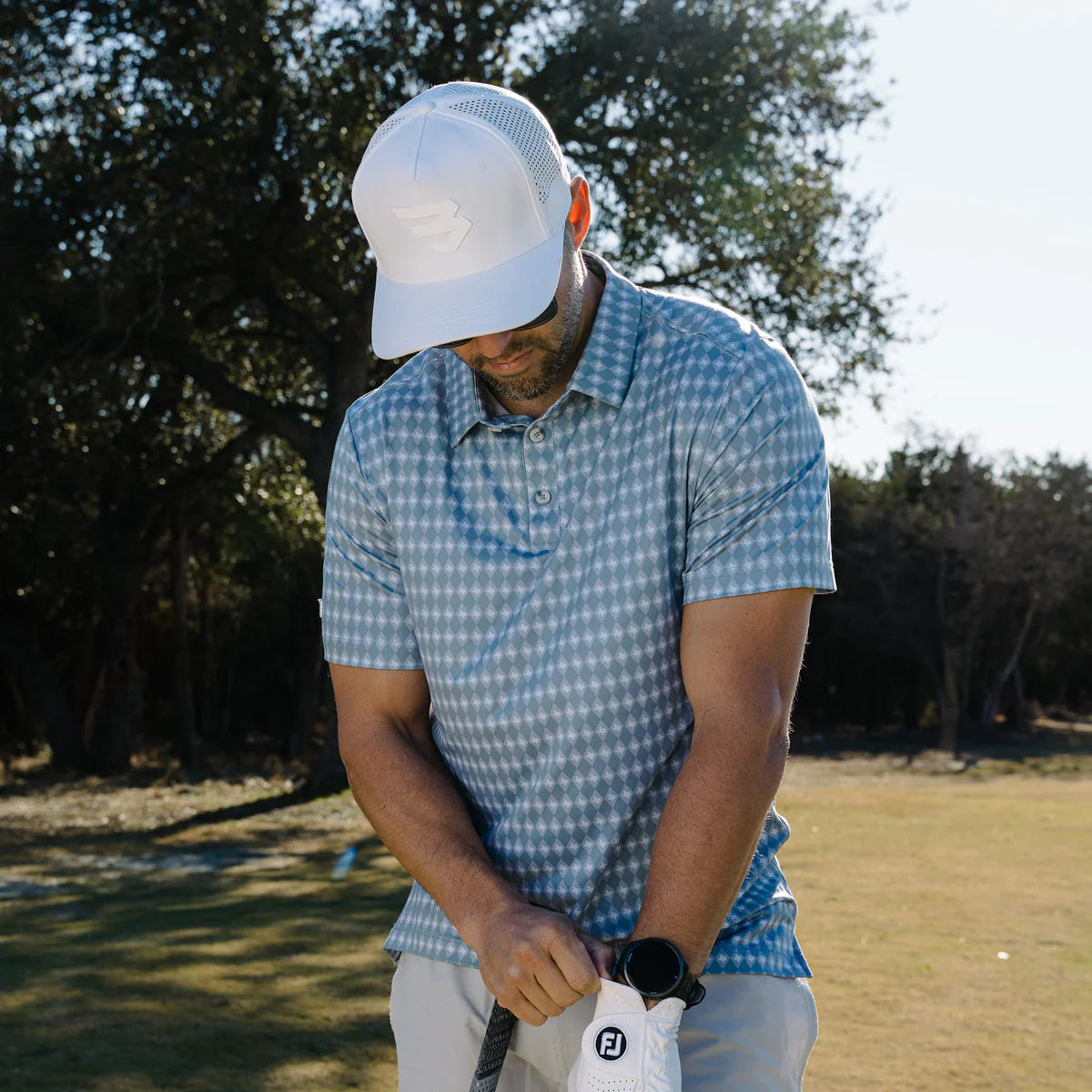 Men's Burlebo Texas Diamond Performance Polo PP-TXDIA