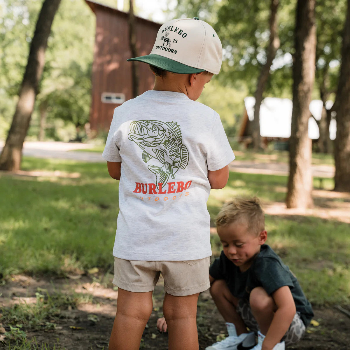 Boy's Burlebo Ash Gray Dish Wild Short Sleeve T-shirt Y-SST-FW-AG