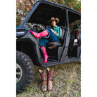 Women's Lucky Chuck Take The Risk Hot Pink Performance Boot Socks LC12-12141