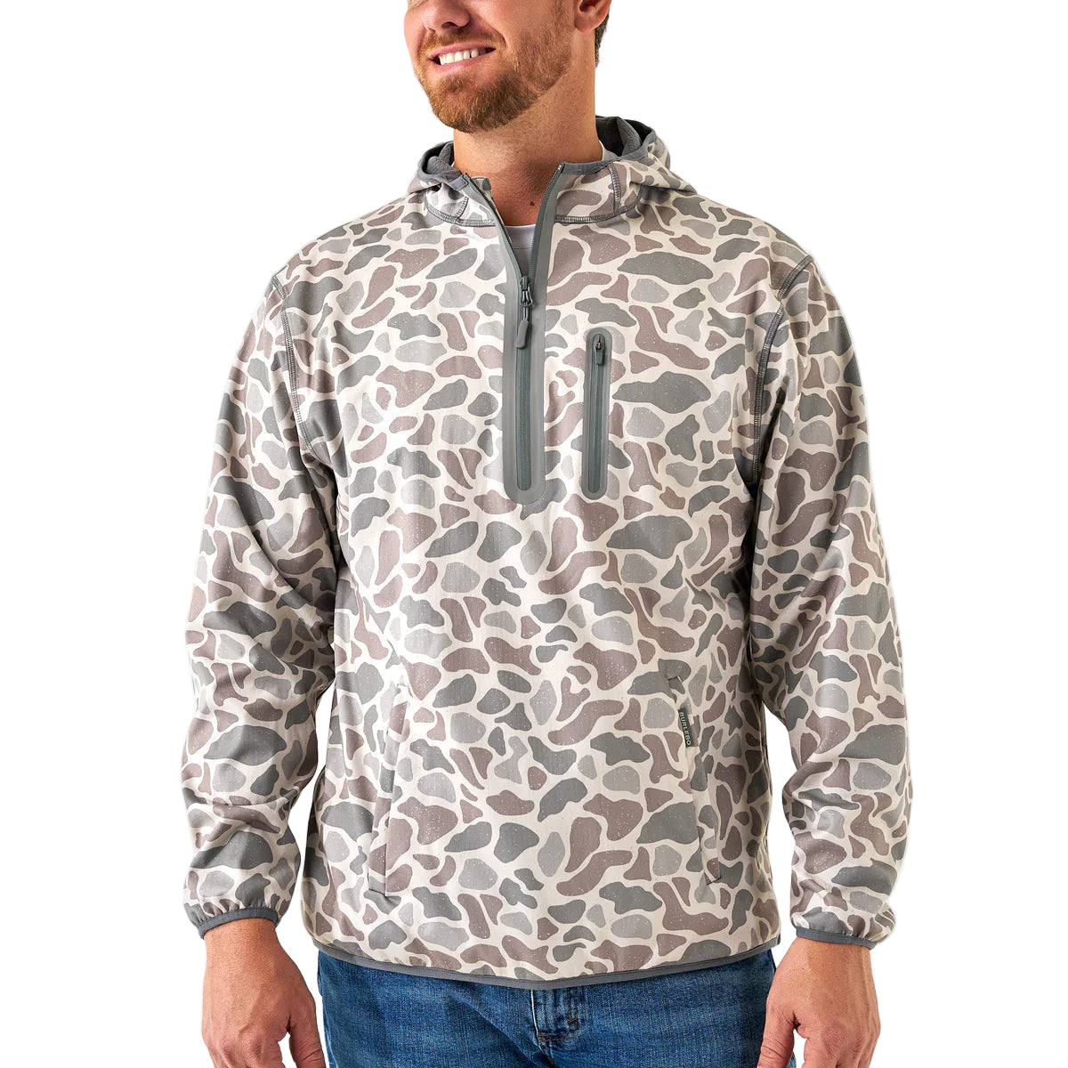 Men's Burlebo Duke Tech Mid Layer Classic Deer Camo Hoodie