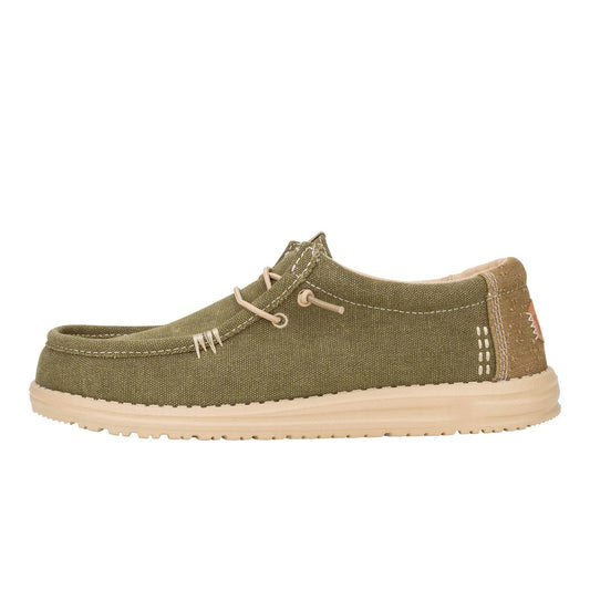 Men's Hey Dude Wally Workwear Dusky Green and Irish Cream 43084-3YT