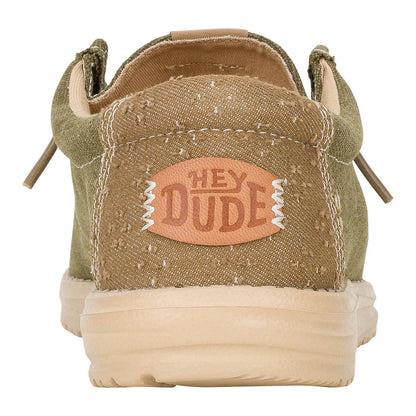 Men's Hey Dude Wally Workwear Dusky Green and Irish Cream 43084-3YT