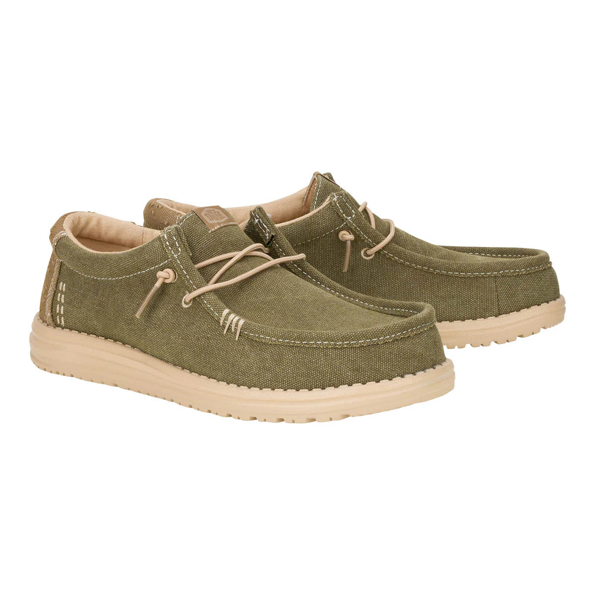 Men's Hey Dude Wally Workwear Dusky Green and Irish Cream 43084-3YT