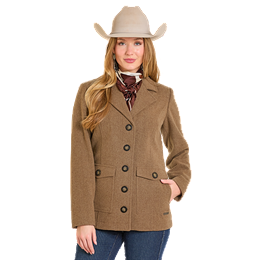 Women's Panhandle Brown Heather Pea Coat
