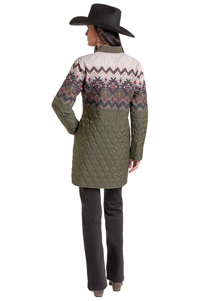 Panhandle Women's Green Quilted Border Jacket DW92C09307