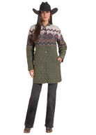 Panhandle Women's Green Quilted Border Jacket DW92C09307