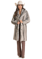 Panhandle Women's Grey Faux Fur Coat DW92C09321