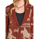 Women's Panhandle Cowboy Print Button Cardigan