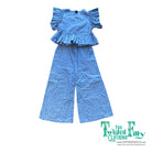 Girl's Twisted Filly Youth Denim Cheetah Set 