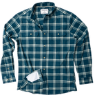 Men's Poncho Blue and White Plaid The Deschutes Button Up Shirt 