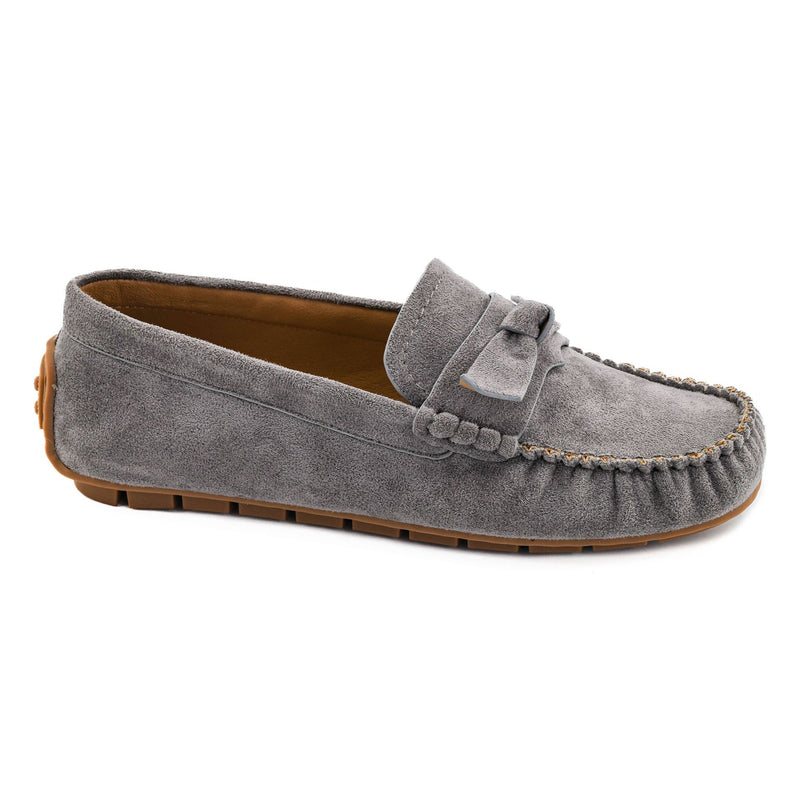 Women's Corkys "Driving Miss Daisy" Grey Faux Suede Slip On Shoes 10-0174-GRFS