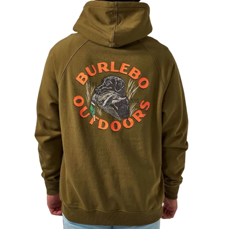 Burlebo Men's Hunter Green Duck Down Fleece Hoodie FH-DUCKD-HNTG