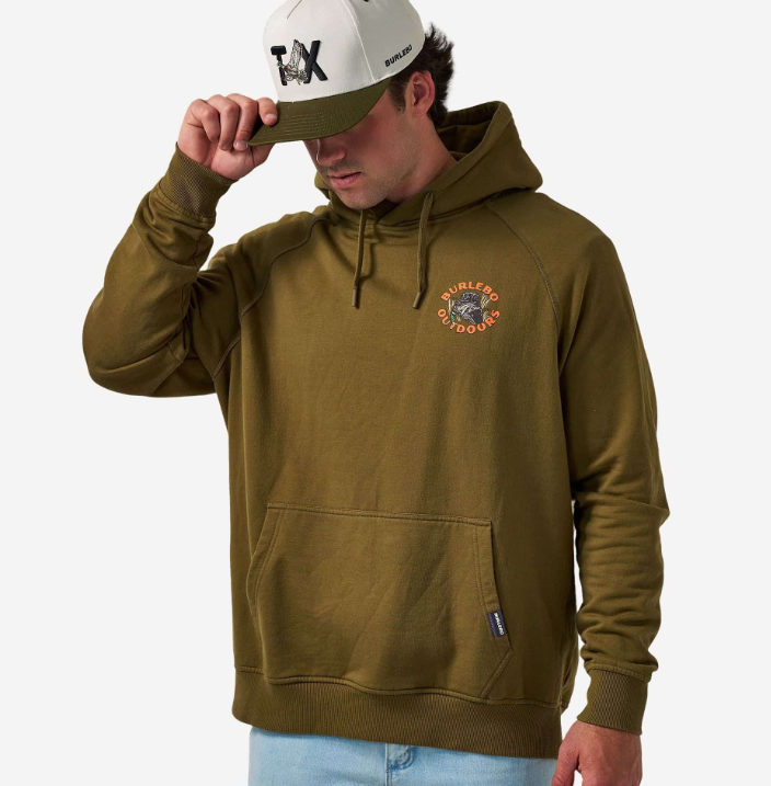 Burlebo Men's Hunter Green Duck Down Fleece Hoodie FH-DUCKD-HNTG