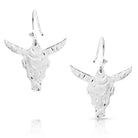 Women's Montana Silversmiths Chiseled Steer Head Earrings ER5397