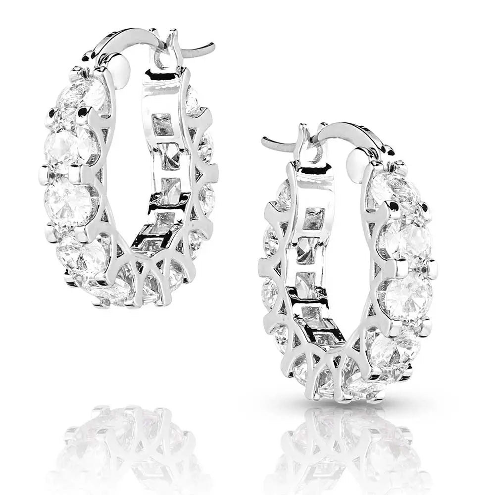 Women's Montana Silversmiths Dazzling Delight Crystal Hoop Earrings ER5639