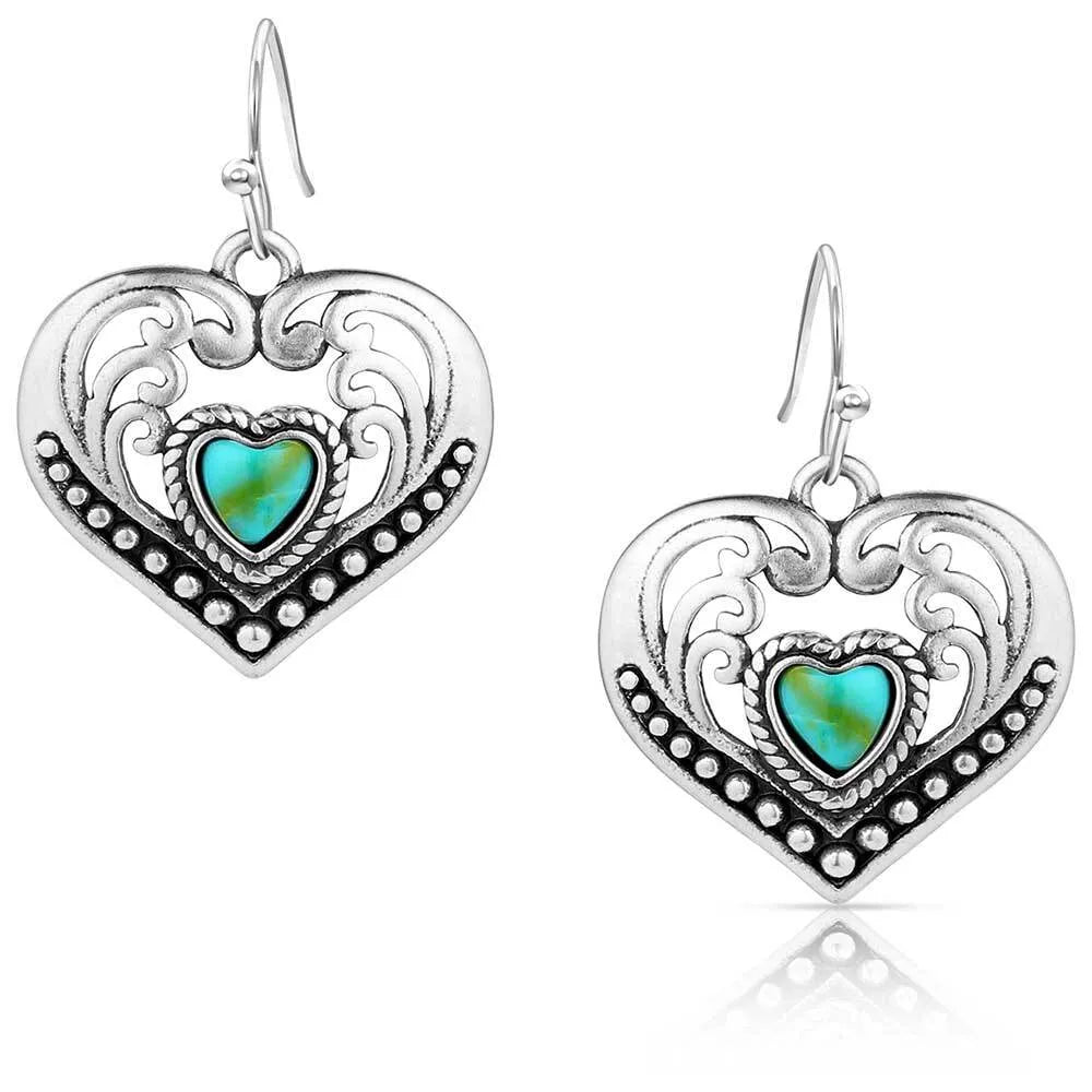 Women's Montana Silversmiths Fierce Hearts Earrings ER6103