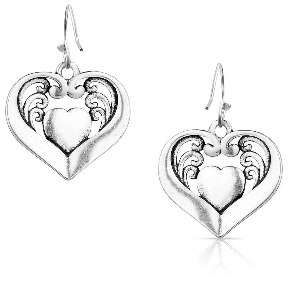Women's Montana Silversmiths Fierce Hearts Earrings ER6103
