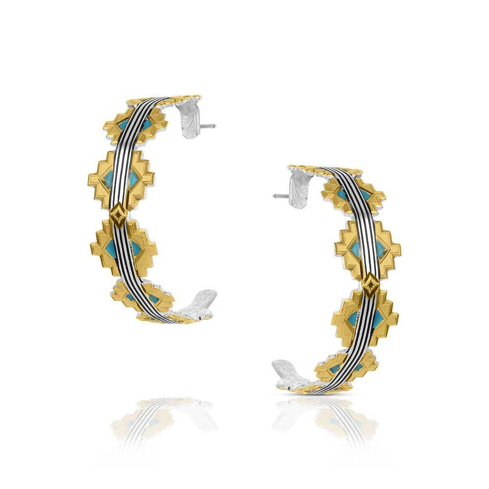 Women's Montana Silversmiths Painted Sky Hoop Earrings ER6154