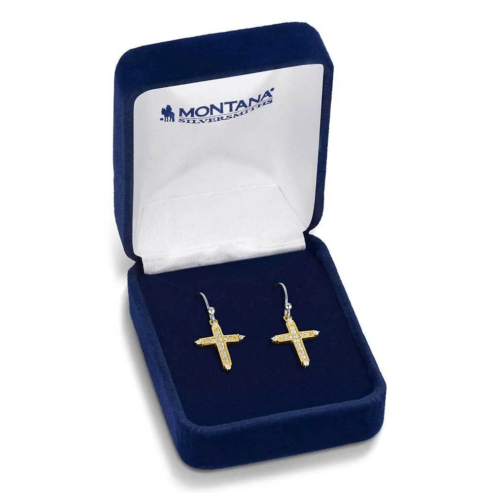 Women's Montana Silversmiths Dorado Cross Earrings ER6318