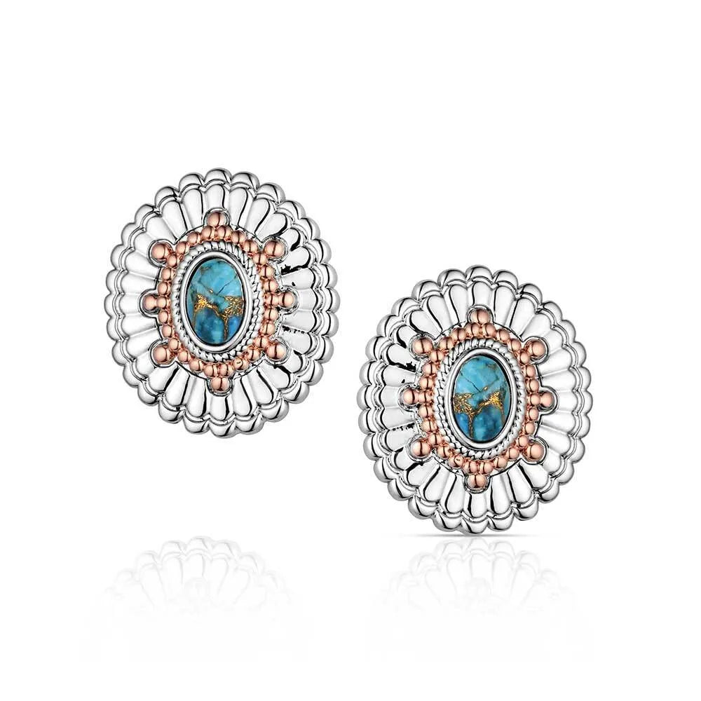 Women's Montana Silversmiths Turquoise Sunburst Earrings ER6399