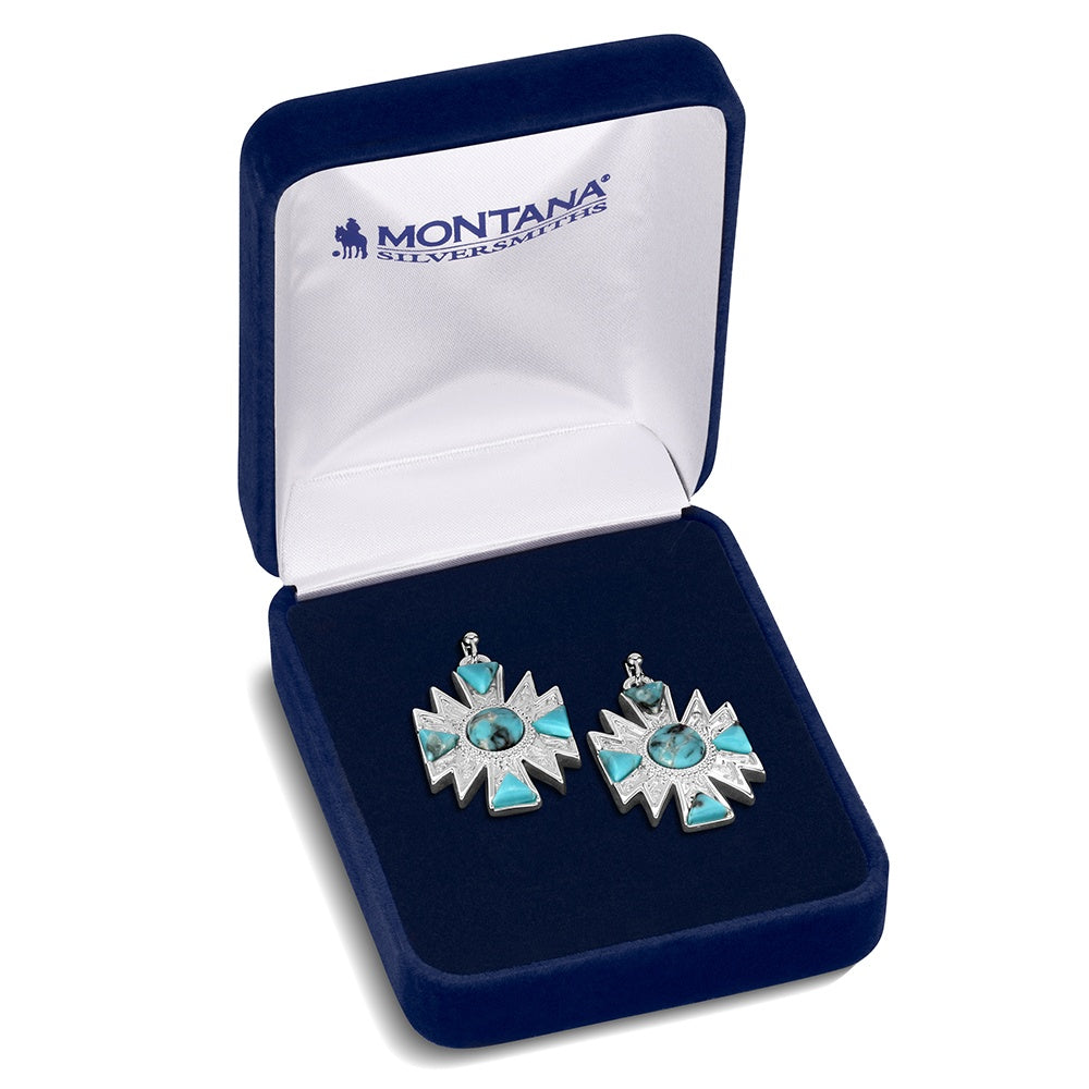 Montana Silversmiths Women's Southwestern Sun Turquoise Earrings ER6603
