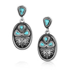 Montana Silversmiths Women's Boot Stitch Turquoise Earrings ER6604